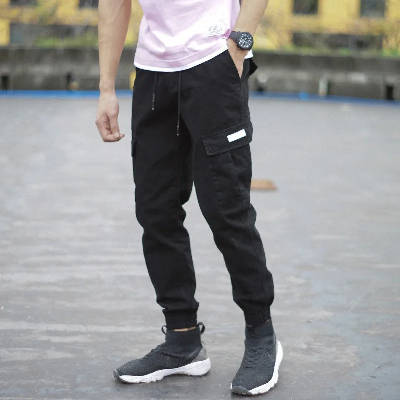 

Fashion Classical Men Jeans Japanese Style Casual Harem Trousers Big Pocket Cargo Pantalon Homme Streetwear Hip Hop Jogger Pants