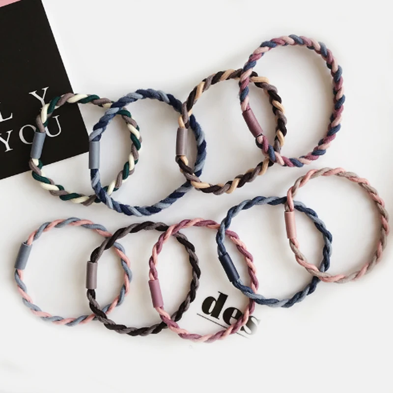 

Twist Hair accessories Girls Hair rope 1PC Korean version tie hair Rubber band Small fresh Simple personality