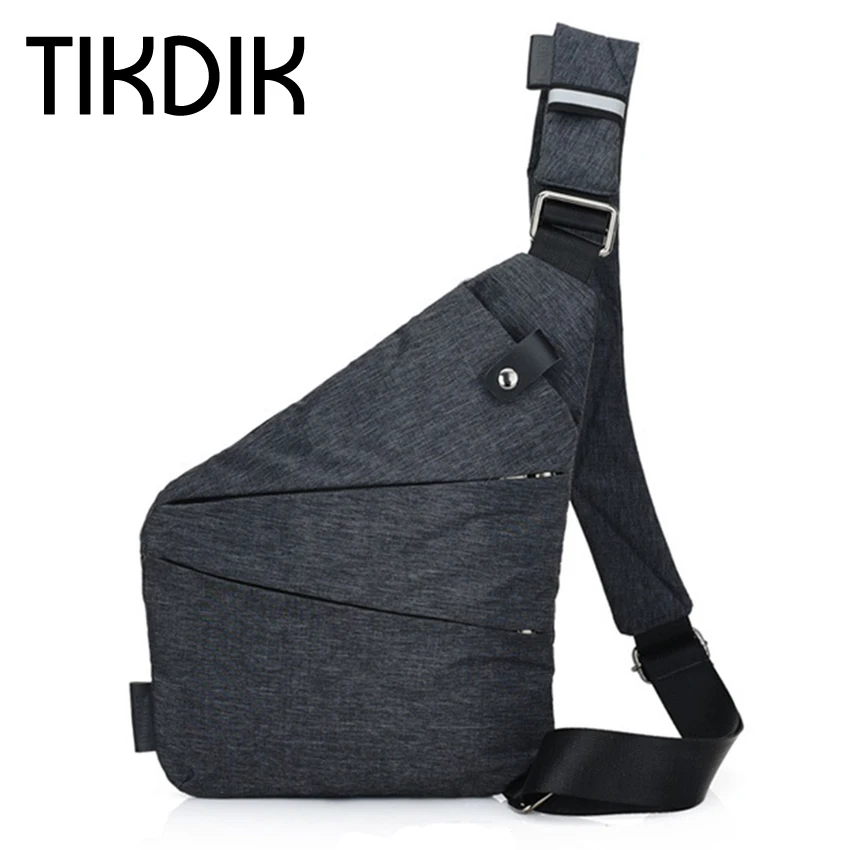 Antitheft Men Messenger Bag Shoulder Bags Women Hidden Chest Pack Men