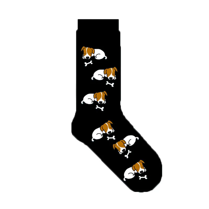 

women's Jack Russell Terrier socks with dog bone cartoon sleeping puppy pattern 50pairs