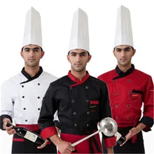 high quality 2018 long-sleeved men Chef service Hotel working wear Restaurant Double-breasted women Chef uniform cook jacket