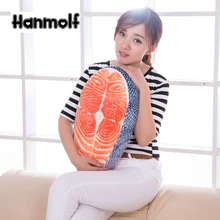 Креативная плюшевая подушка лосось подушечка-спонж материал рыба овальной формы Подушка сиденья дивана стул Реалистичная Подушка 47*27 см