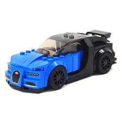 DIY Building Block Игрушки Для гоночный автомобиль Bugatti собраны модели Логические игрушки для детей мультфильм модель автомобиля рождественские