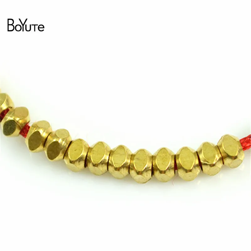 BoYuTe (200 шт./лот) 3*2 3 мм 4*2 8 металлические латунные Квадратные бусины из Непала для
