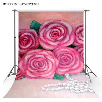 

photography backdrop large rose flowers with white pearl photography background 5x7ft personalized kids photo background props