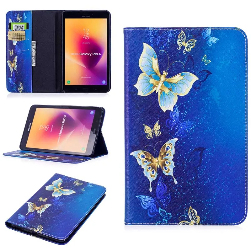 Slim Light PU Leather Case Pretty Pattern Flip Folio Smart Stand Cover