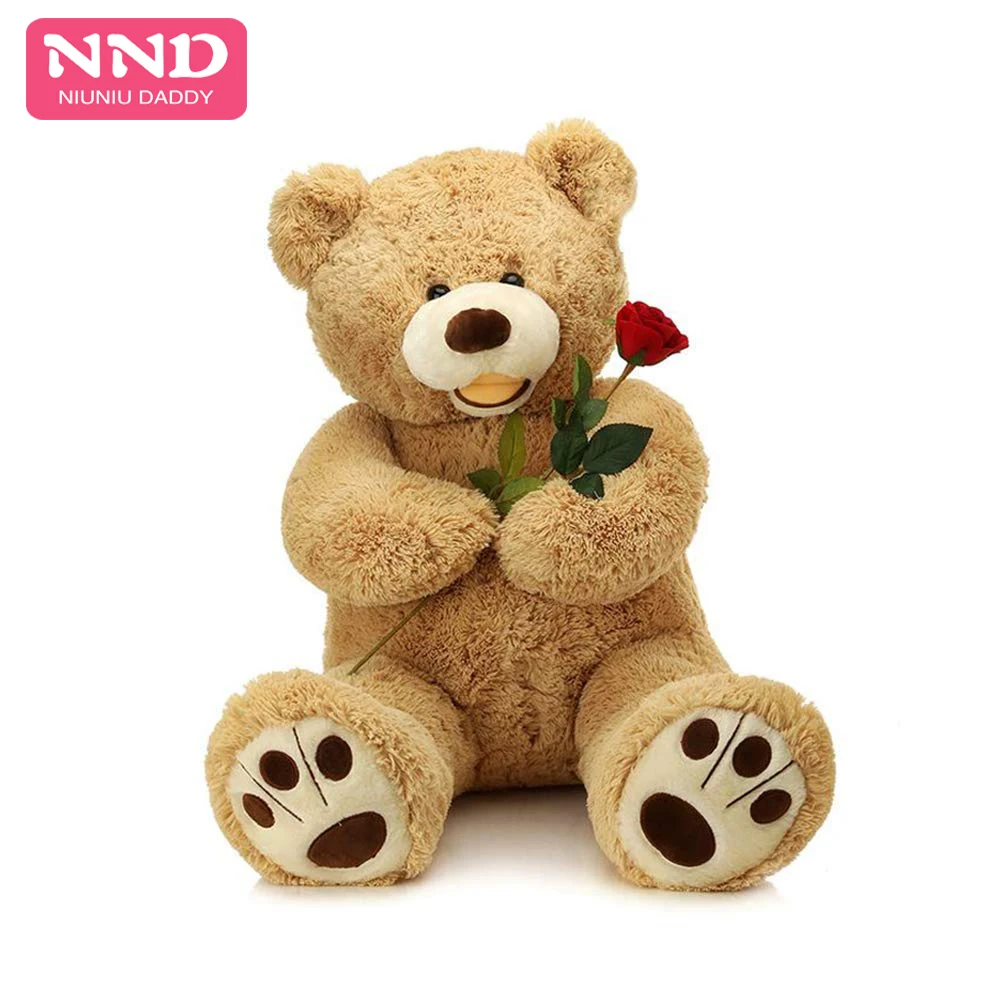 Giant Teddy Bear with Big Footprints Plush Toy Stuffed Animals Light Brown_3