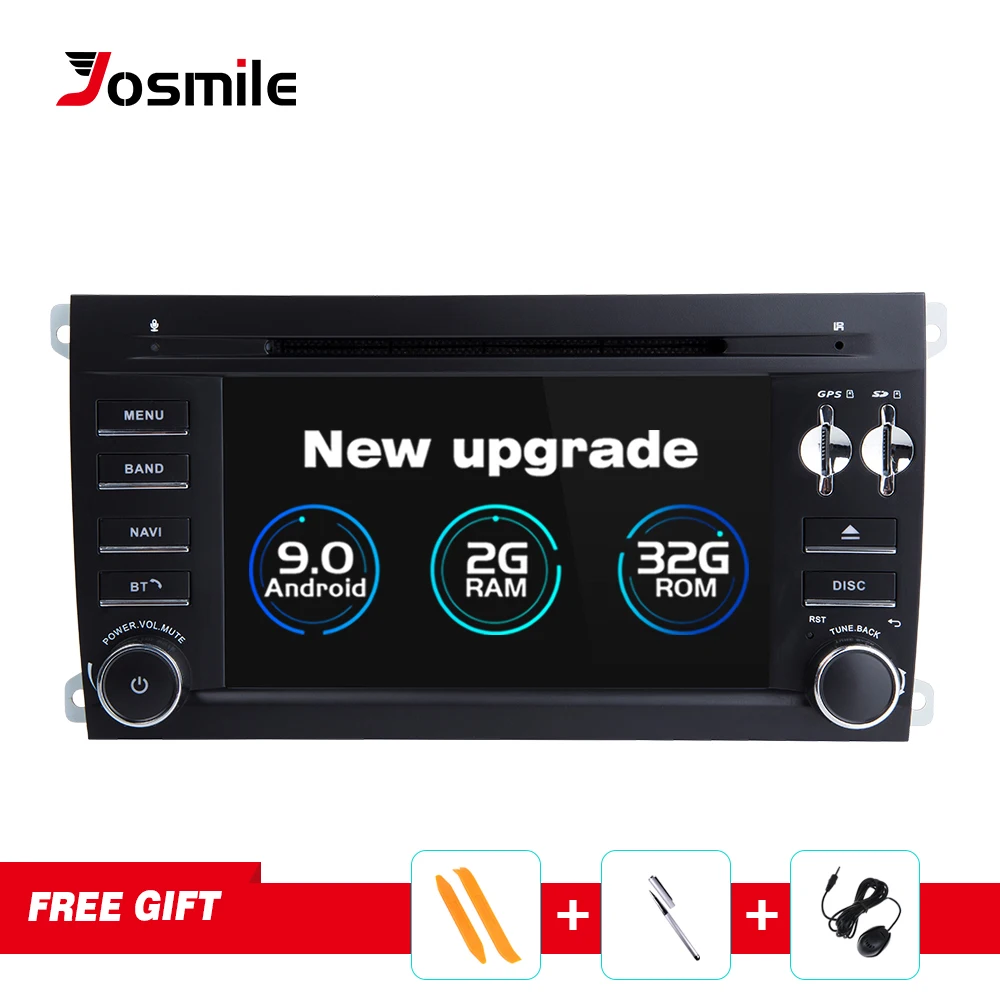 2 Din Car Radio Android 9.0 Car DVD Player For Porsche Cayenne 2003 2004 2005 2006 2007 2008 2009 2010 Multimedia Head Unit Wifi