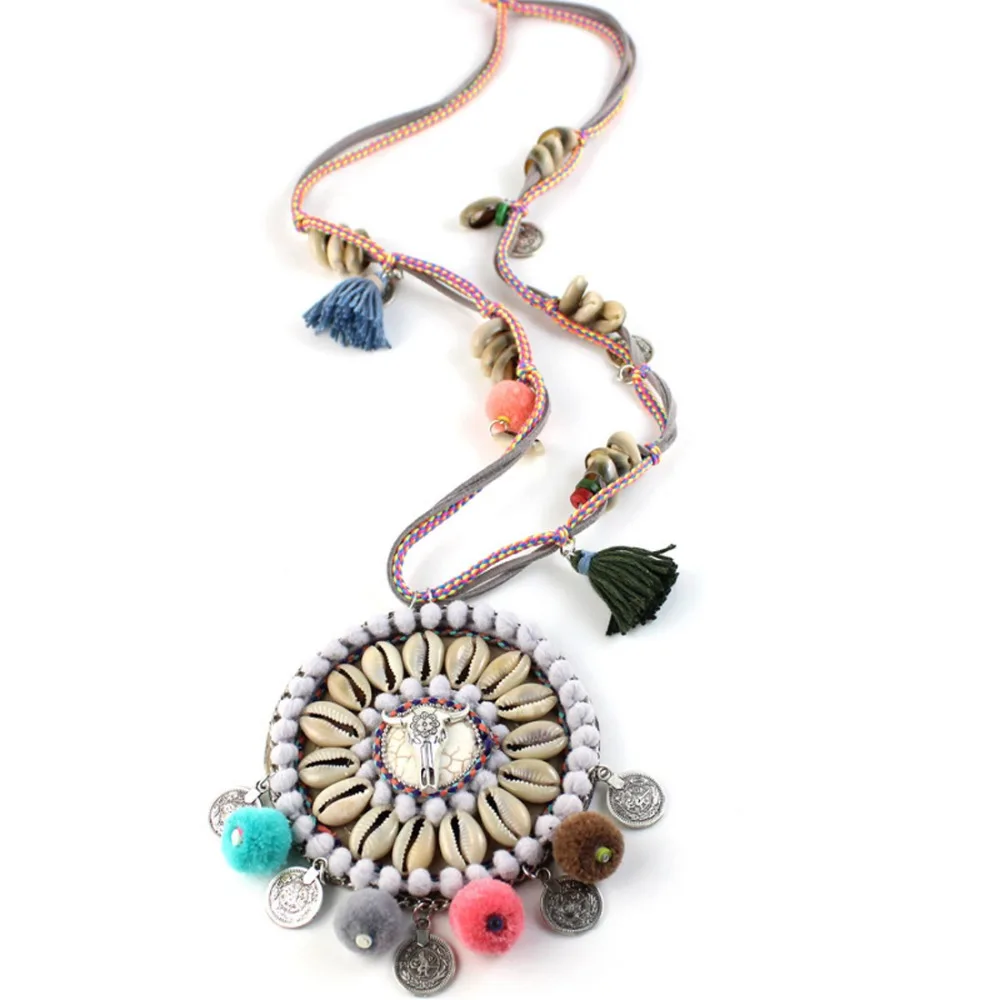 

TRHRT Fashion Vintage Ethnic Style Bohemia Bead Neck Hot Boho Collar Silver Statement Necklace Jewelry for Women