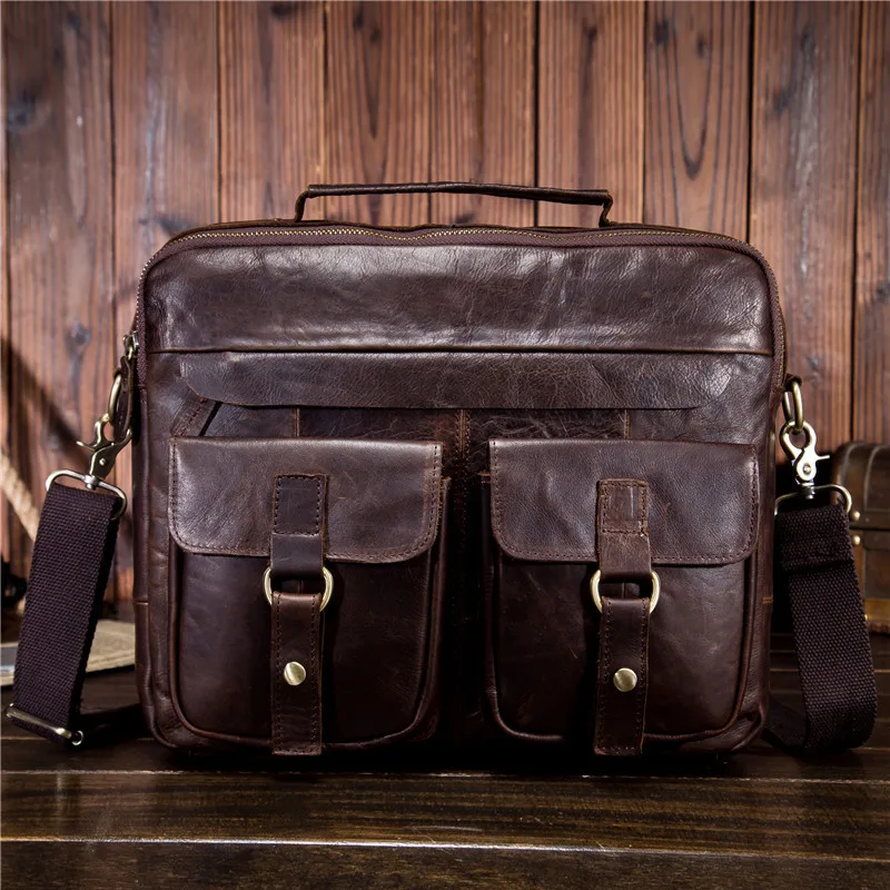 

Fashion casual head layer mad horse skin men bag men's single shoulder slant with real leather retro tide bag 1130