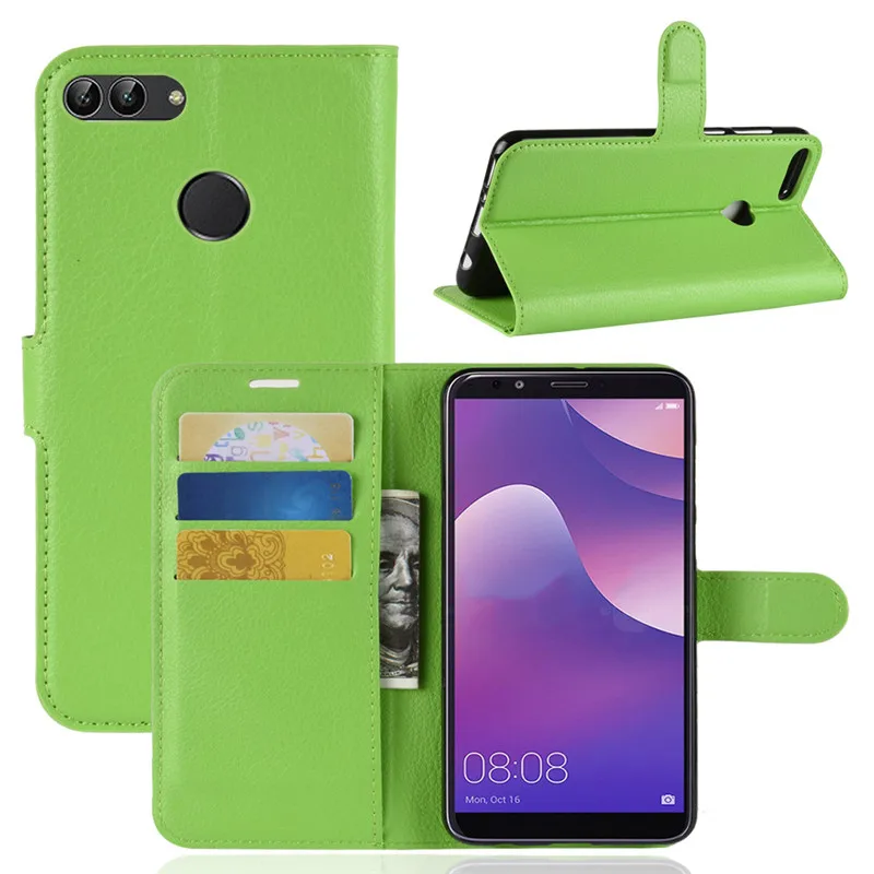 Роскошный кожаный чехол бумажник для Huawei Y9 Y7 Y6 Y5 lite Prime Pro P30 P20 Mate 20 Honor V20 20i P Smart plus Z