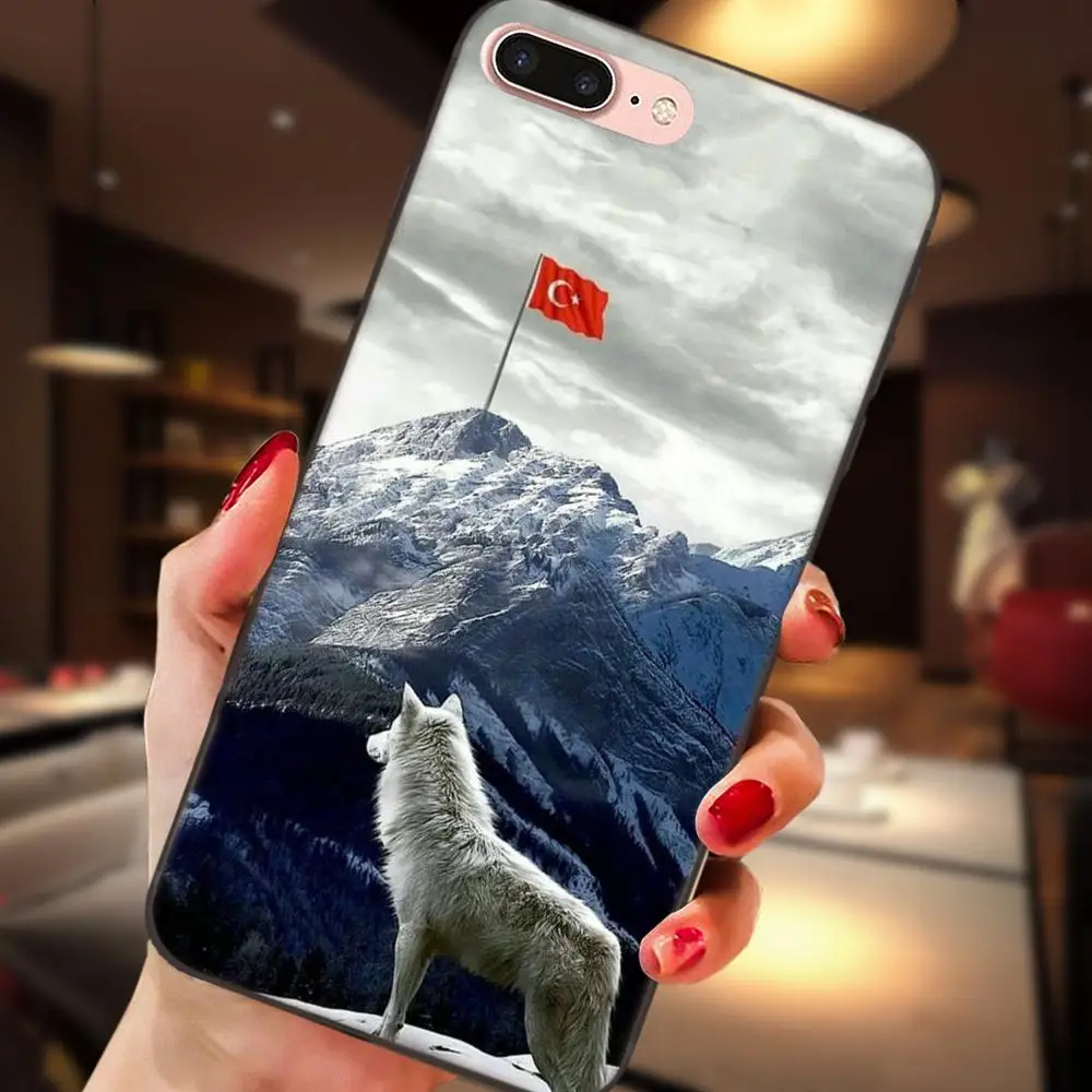 Турция Турецкий флаг волчья шкура тонкий ПК сотового телефона чехол для Samsung Galaxy