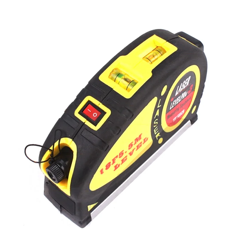 5.5M Tape Infrared Laser Level Meter Cross Point Laser Vertical Level