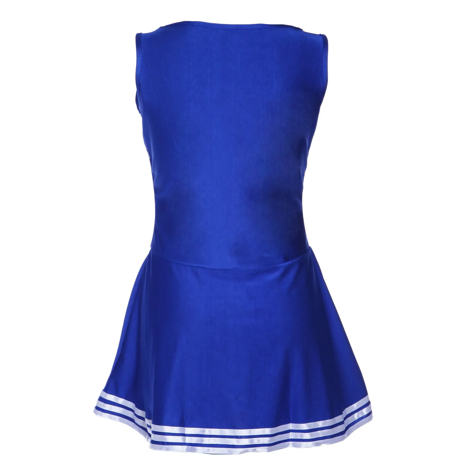 Платье на бретелях синий Pom pom девушка болельщиц платье нарядное платье S (30-32)