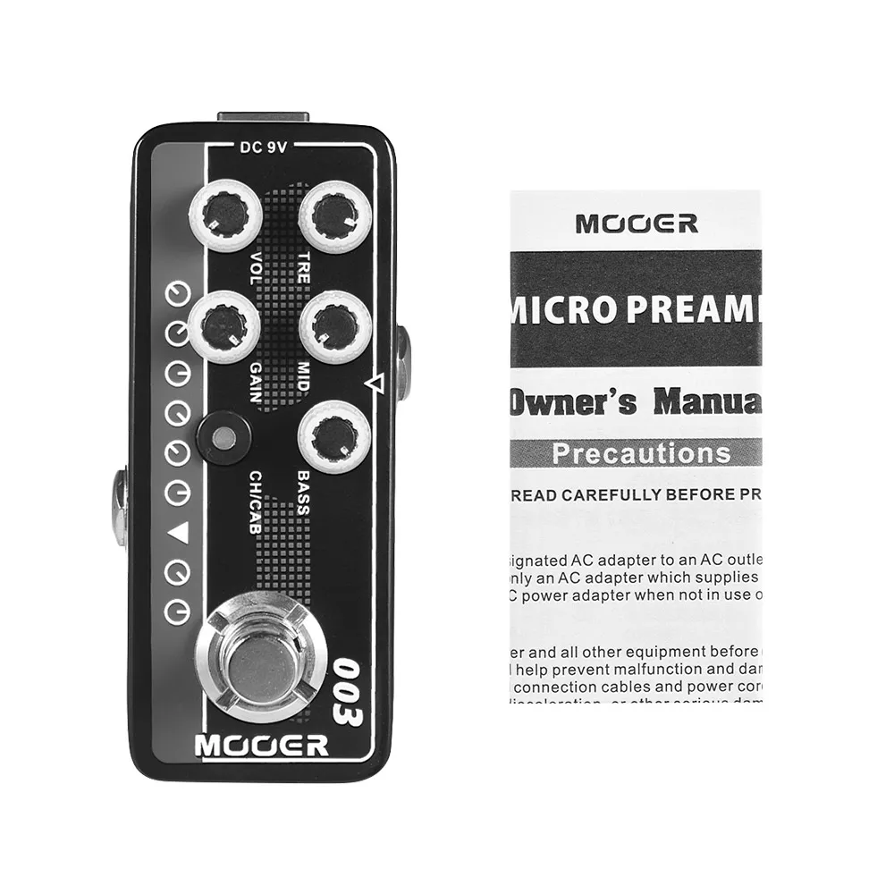 MOOER MICRO PREAMP Series003 power-Zone в американском стиле с высоким коэффициентом усиления Цифровой Предварительный усилитель педаль гитарного эффекта True Bypass