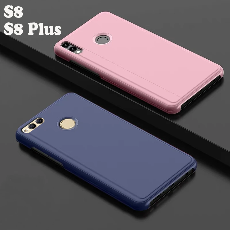 Флип чехол для смартфона с зеркальным покрытием Samsung galaxy S8 Plus S 8 S8Plus жесткие