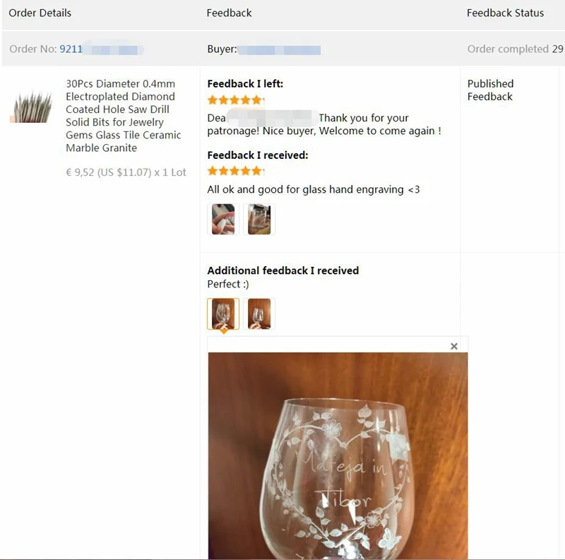 客户使用打孔针4A雕刻玻璃杯图案-好评截图2_800分