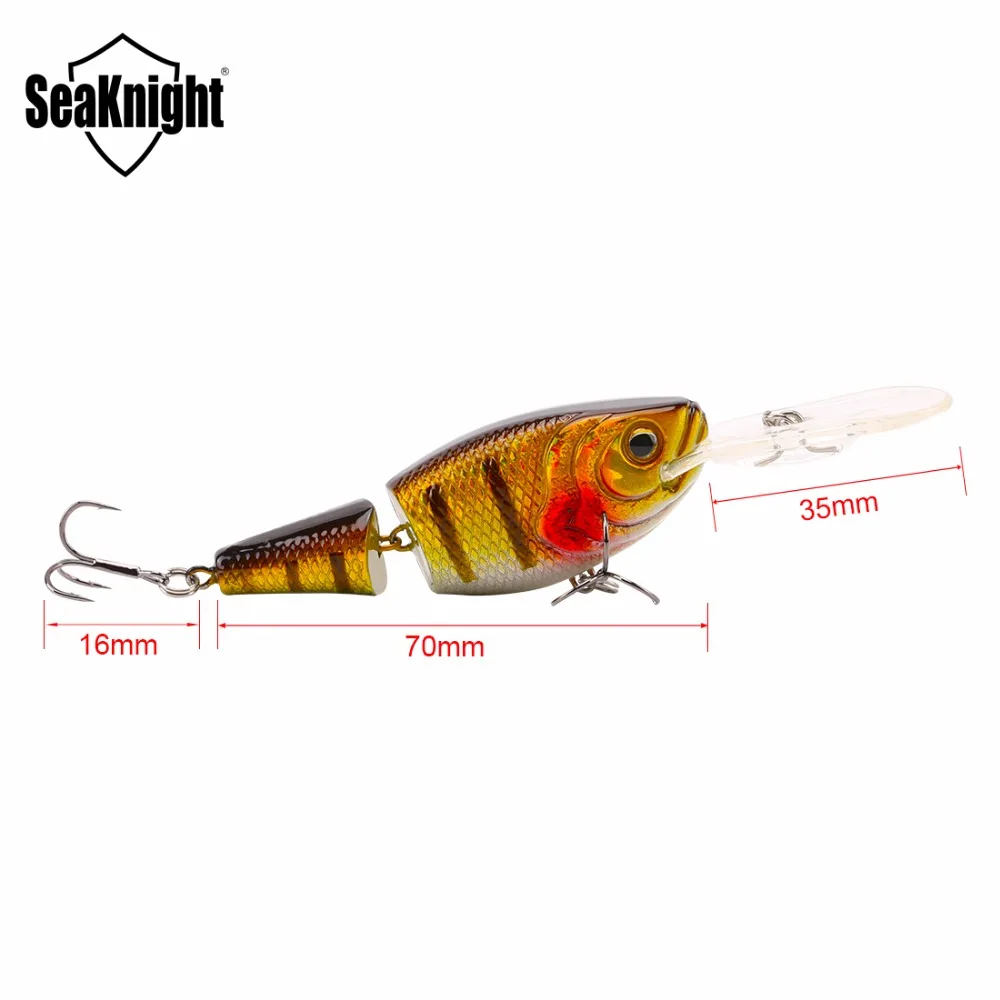 SeaKnight SK028 шарнирная приманка 2 секции Crankbait 70 мм 13 5 г 0 ~ 1 м плавающие воблеры