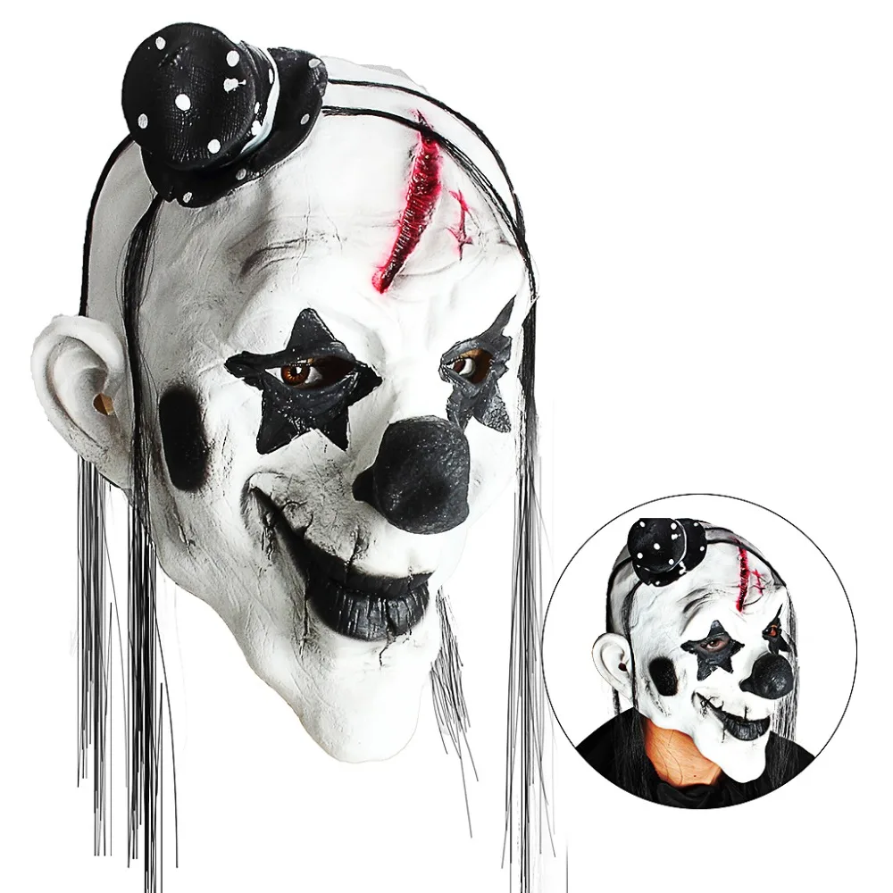 Halloween Horror Clown Mask Scary Masquerade Costumes For Halloween Party (9)