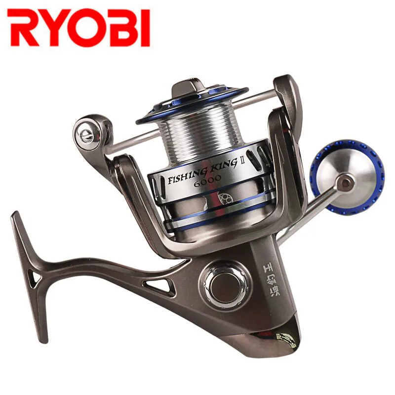 Оригинальная Рыболовная катушка RYOBI FISHING KING II 6000 8000 спиннинговая 6 + 1 BBs 5 0: 10 кг