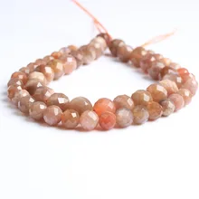 Ланьли натуральный ювелирные изделия из жемчуга 4/6/8/10/12 мм Гранёные с одной и плоские с другой стороны sunstone свободные для изготовления украшений своими руками, обувь для мужчин и женщин браслет для ожерелья для ножного браслета аксессуары