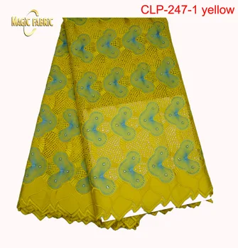 

African Swiss Voile Lace High Quality Cotton Lace With Stones Swiss Voile Lace 100% Cotton For Women CLP-247
