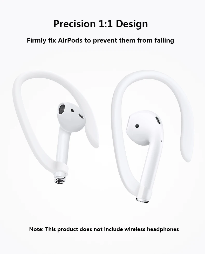 Protective Earhooks Holder Secure Fit Hooks for Airpods Apple Wireless Earphones Accessories Silicone Sports Anti-lost Ear Hook 1 Pair3