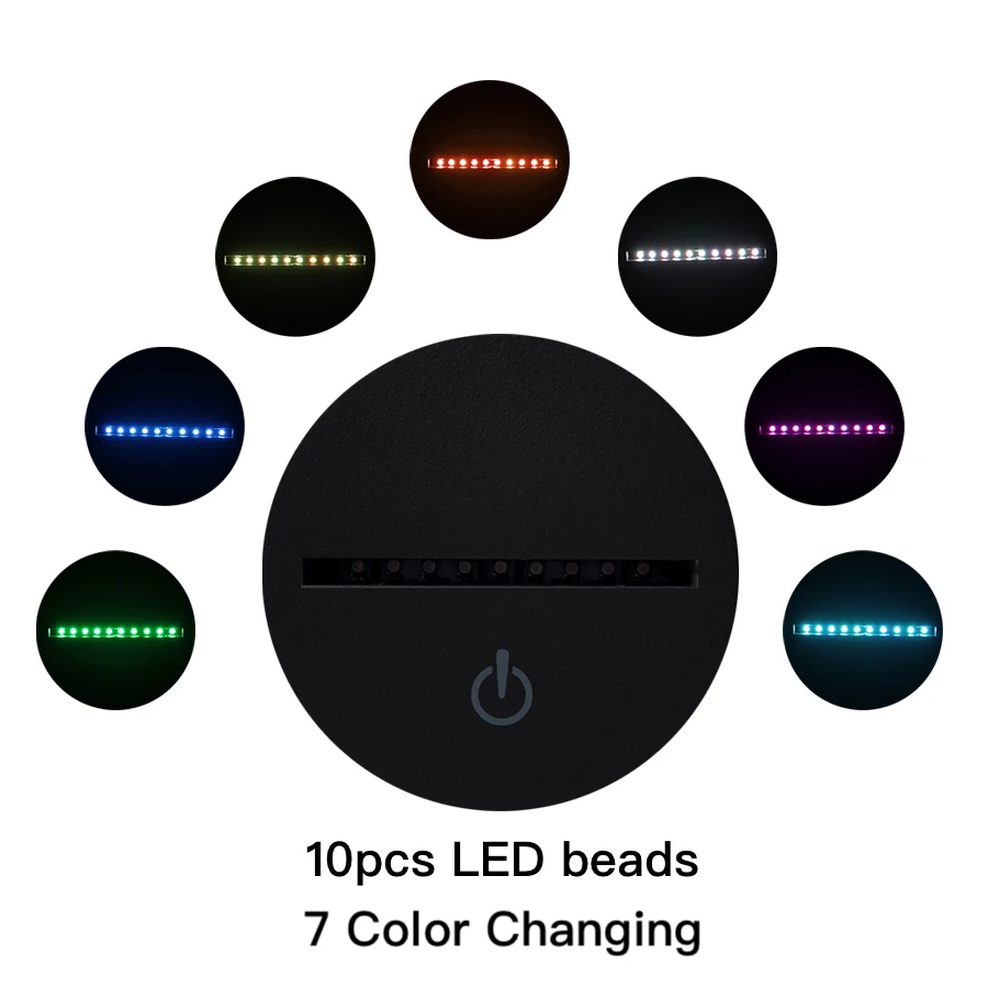 Auriculares USB 3D LED de luz de la noche la lámpara Multicolor RGB niños niño niños bebé regalos auricular ambiente lámpara de mesa de noche de neón