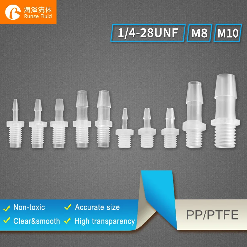 

PP PTFE Male Barbed Adapters for Medical Analyzers