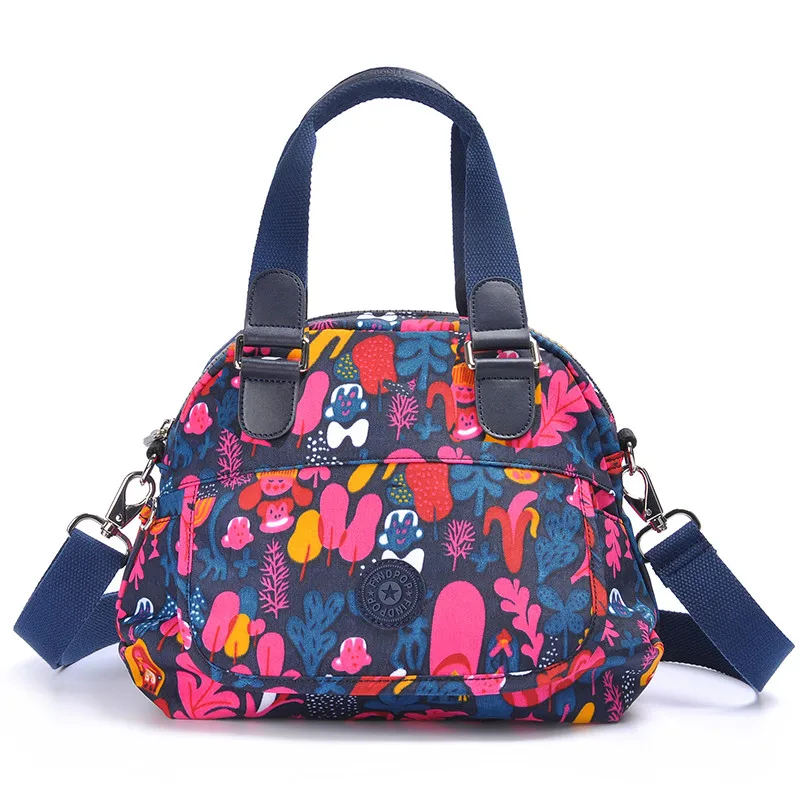 Бренд Findpop, женская сумка, новинка, сумка на плечо с цветочным принтом, женские сумки-мессенджеры, холщовая, водонепроницаемая, Bolsos Mujer, Сумка с обезьянкой - Цвет: Colorful monkey