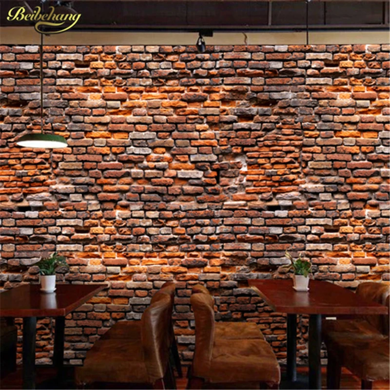 beibehang 3D red brick building photography background wall bedroom bar restaurant wallpaper mural papel de parede beibehang 3D red brick building photography background wall bedroom bar restaurant wallpaper mural papel de parede