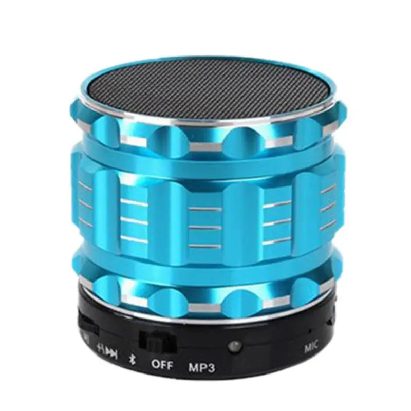 Bluetooth динамик металлический беспроводной мини Смарт Портативный аудио сабвуфер для мобильных телефонов планшеты ПК открытый дом поддержка TF U диск - Цвет: Blue