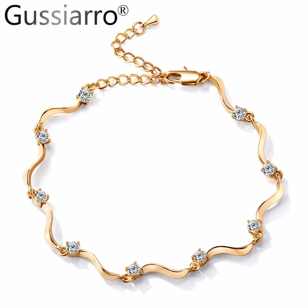 Gussiarro 2018 New Round Crystal Bracelets on leg the Anklets Female Barefoot Crochet Jewelry For Women Gold-Color Foot Chain Gussiarro 2018 New Round Crystal Bracelets on leg the Anklets Female Barefoot Crochet Jewelry For Women Gold-Color Foot Chain