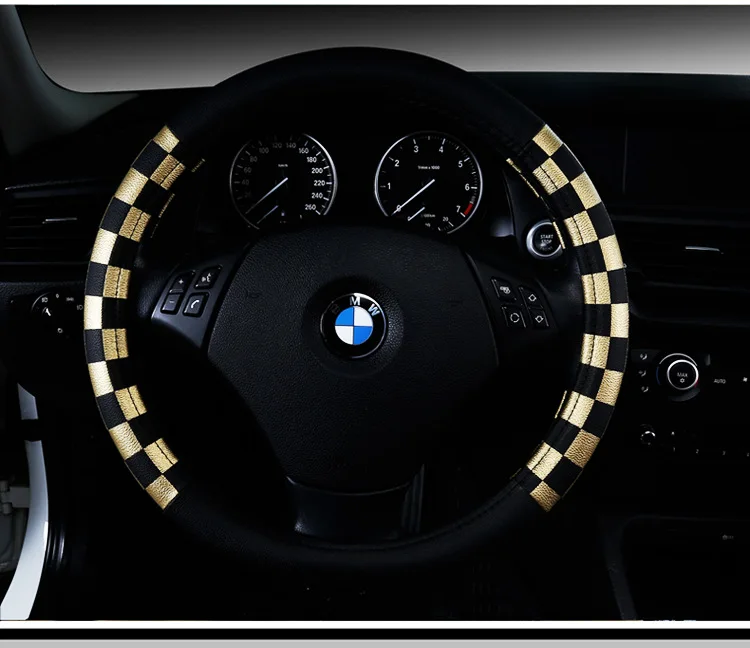 New breathable Steering wheel non-slip Faux leather Racing Black Red covers Hubs 4 Seasons Car Accessories 38cm on sale TPE | Автомобили и