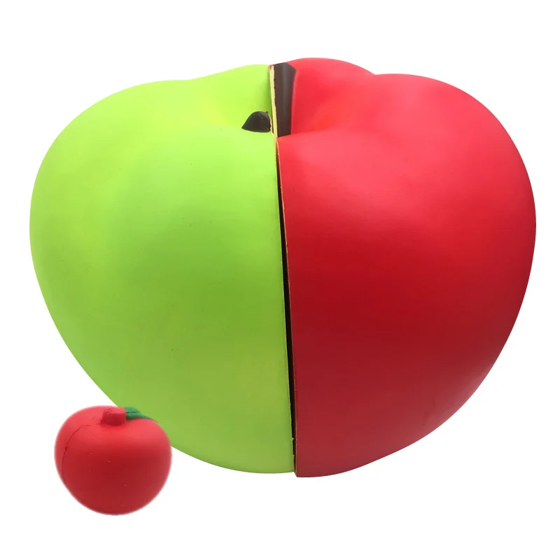 

24cm Super Big Green Red Apple Squishy Slow Rising Jumbo Soft Squeeze Kawaii Squishies Toys PU Antistress Gift Hot Selling 2019