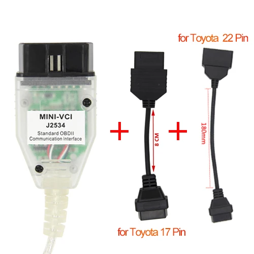 Диагностический мини-разъем V14.20.019 FTDI FT232RQ SAE J2534 для Toyota MINIVCI J2534 TIS Techstream OBD2 сканер Диагностика интерфейса кабель - Цвет: combination 3