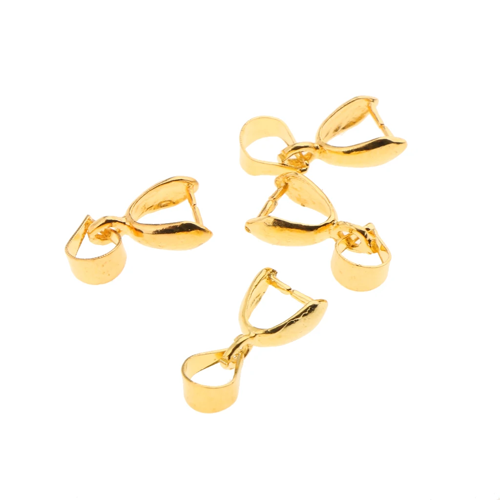 30pcs Assorted Charm Pendant Pinch Clip Bail Connector DIY Jewelry Findings