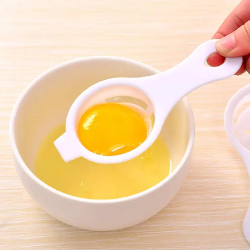Яичный желток сепаратор кухонный гаджет для приготовления пищи сито инструмент пластиковый белый сепаратор яиц бытовой T724
