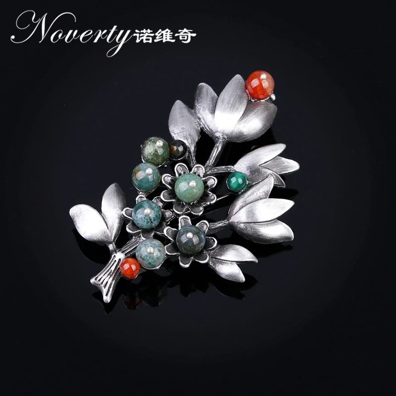 

2017 New Fashion Vintage Zinc Alloy Plant Brooch Corsage Pins Scarf Buckle Accessories for Women Party Gifts