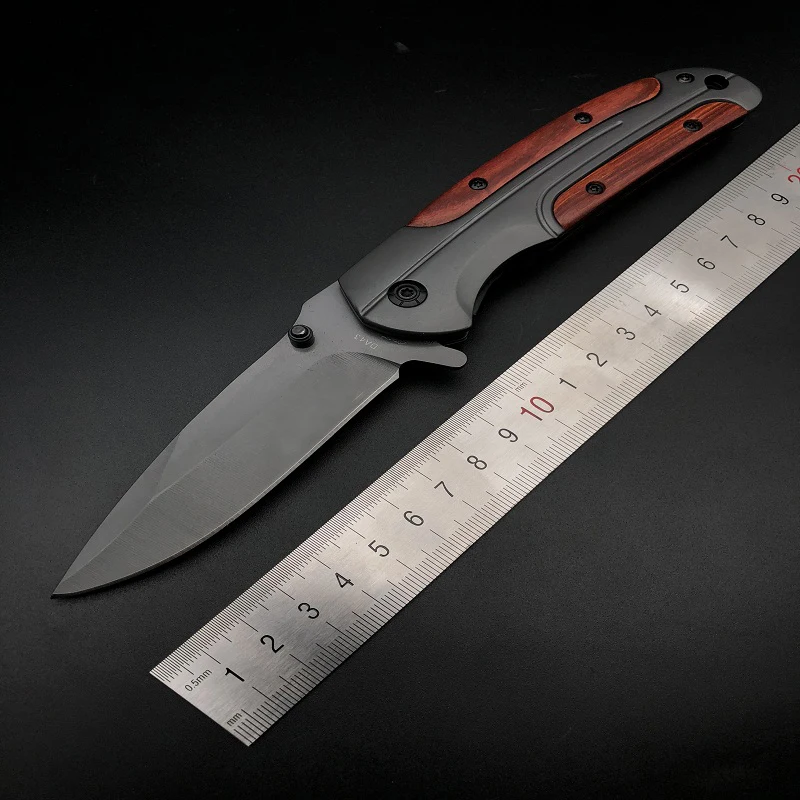 

LOKI HOT Browning DA43 Folding Knife 3CR Blade Steel wood handle Tactical Survival Outdoor Hunting Knife Combat Camping EDC Tool