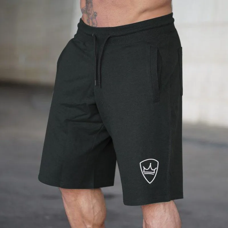 2019 новые мужские спорта, бега х/б мужские шорты спортивные брюки короткие штаны для фитнеса Jogger тренажеры мужские спортивные брендовые