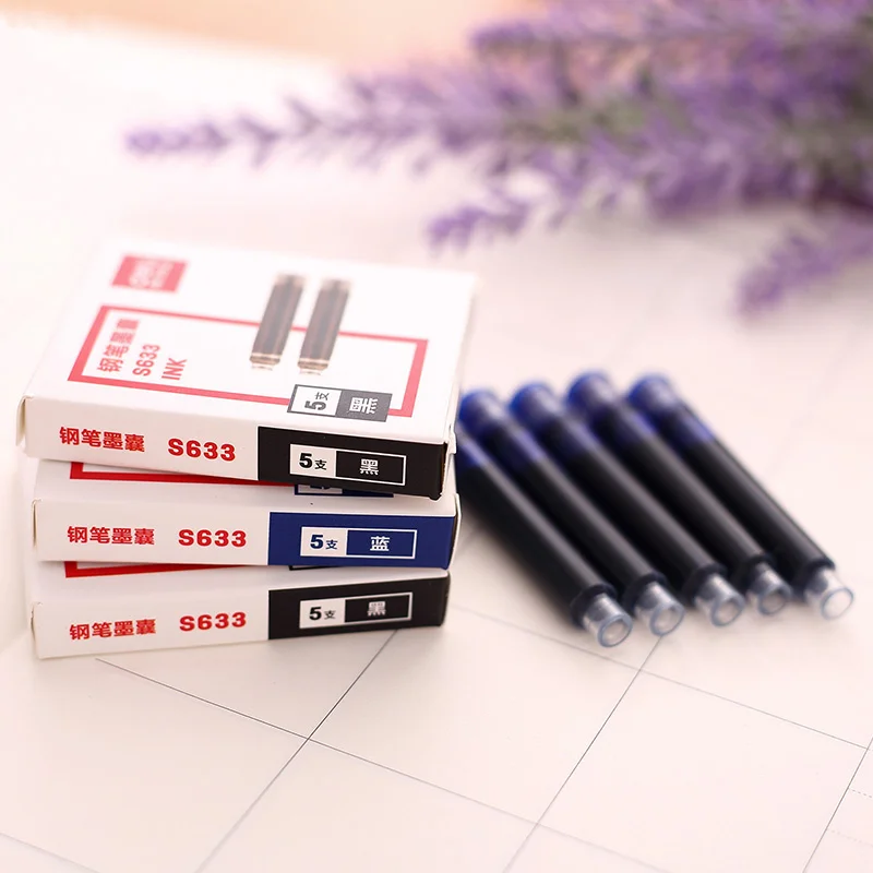 Deli-Fountain-Pen-Ink-Sac-Ink-Bag-Replacement-Black-Blue-Color-for-School-Office-Stationery-Writing_