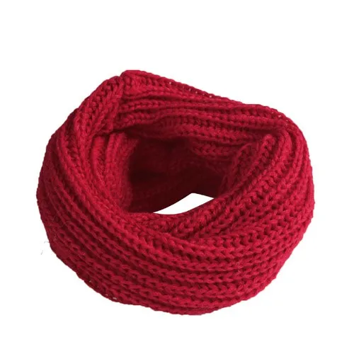 Г. Лидер продаж, зимний шейный платок для женщин и детей, хлопковый детский нагрудник, теплые мягкие шарфы для мальчиков и девочек, вязаные, с круглым вырезом, Scarf60 - Цвет: adult red