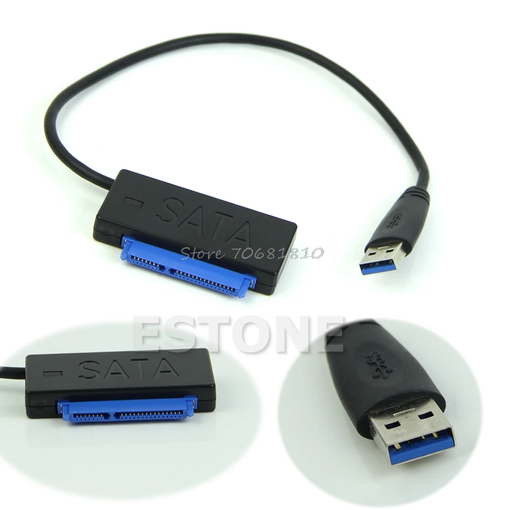 

USB 3.0 to Sata Cable 22 Pin 7+15pin HDD Hard Disk Driver Adapter Converter D14