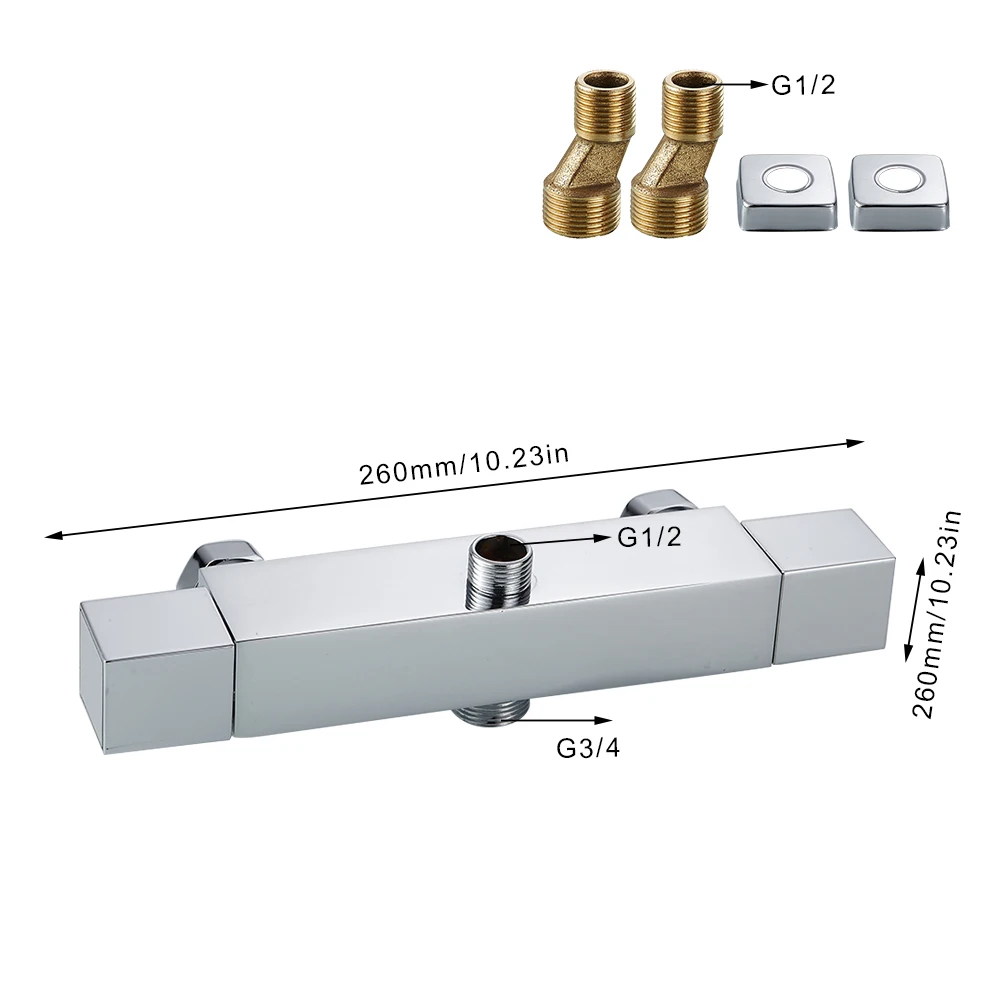 EVERSO термостатический смесительный клапан для ванной Душевой набор Термостатический контроль душевой кран смеситель для душа