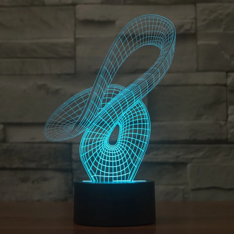 

Abstract Colorful 3d Lamp Acrylic Visual Stereo Desk Lamp Led Touch Switchillusion Led Night Light 3d Light Fixtures