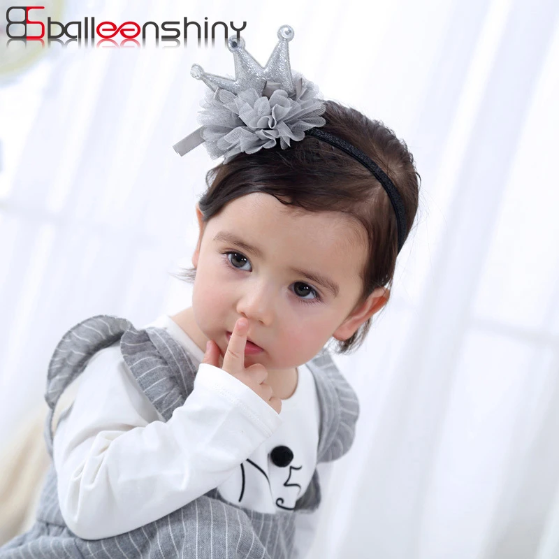 

BalleenShiny Crown Headwear Baby Girls Princess Hair Bands Fashion Birthday Gift Hair Decoration Korean Cute Lovely Headbands
