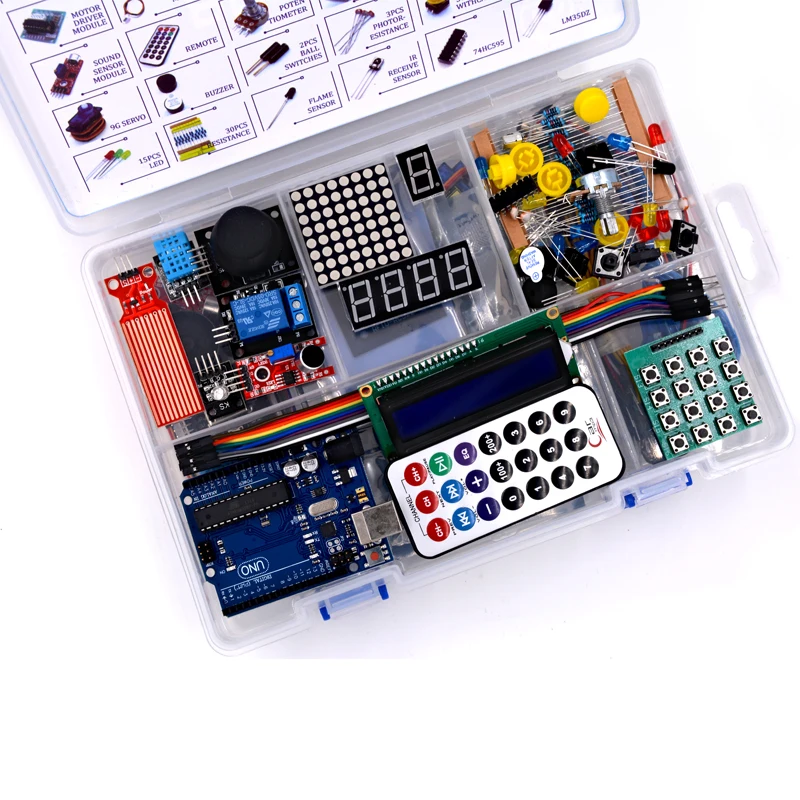 Модернизированная версия стартового набора UNO R3 для Arduino UNO R3 с набором для обучения, поставляется в коробке