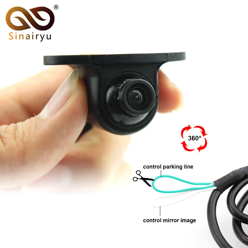

Sinairyu HD Vision Car Parking Rear Front view Camera Front Side Reversing Backup Camera Mini CCD HD