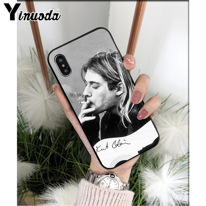 Yinuoda Nirvana Kurt Cobain высококачественный чехол для телефона для iPhone 8 7 6 6S Plus 5 5S SE XR X XS MAX Coque Shell